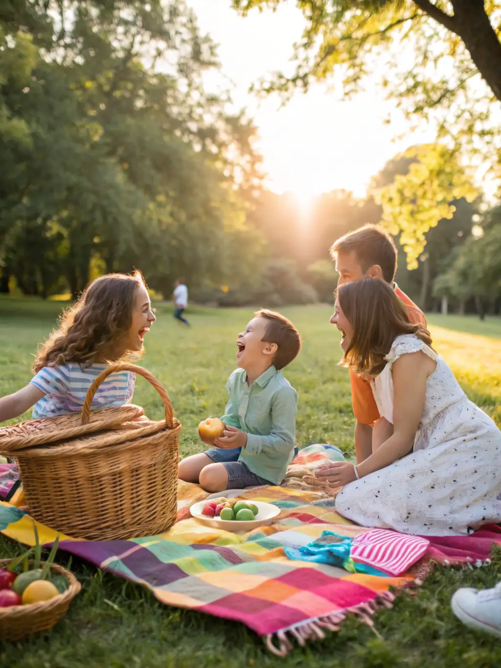 A photo of people enjoying a picnic in a park, showcasing the outdoor leisure activities promoted by the organization.